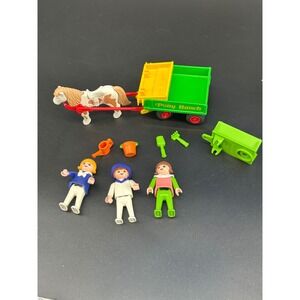 Playmobil Pony Ranch Horse Wagon set 3713 + more
